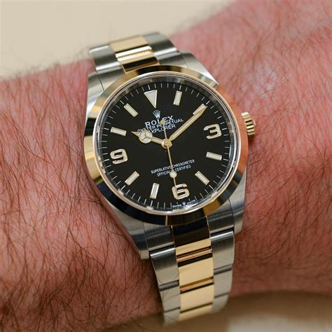 solid gold rolex explorer|rolex explorer 36 price.